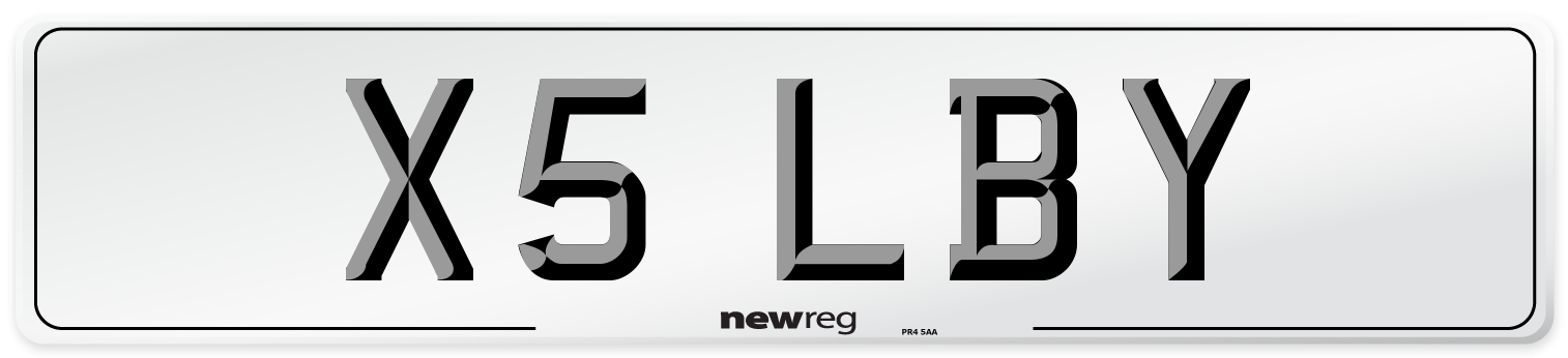 X5 LBY Number Plate from New Reg